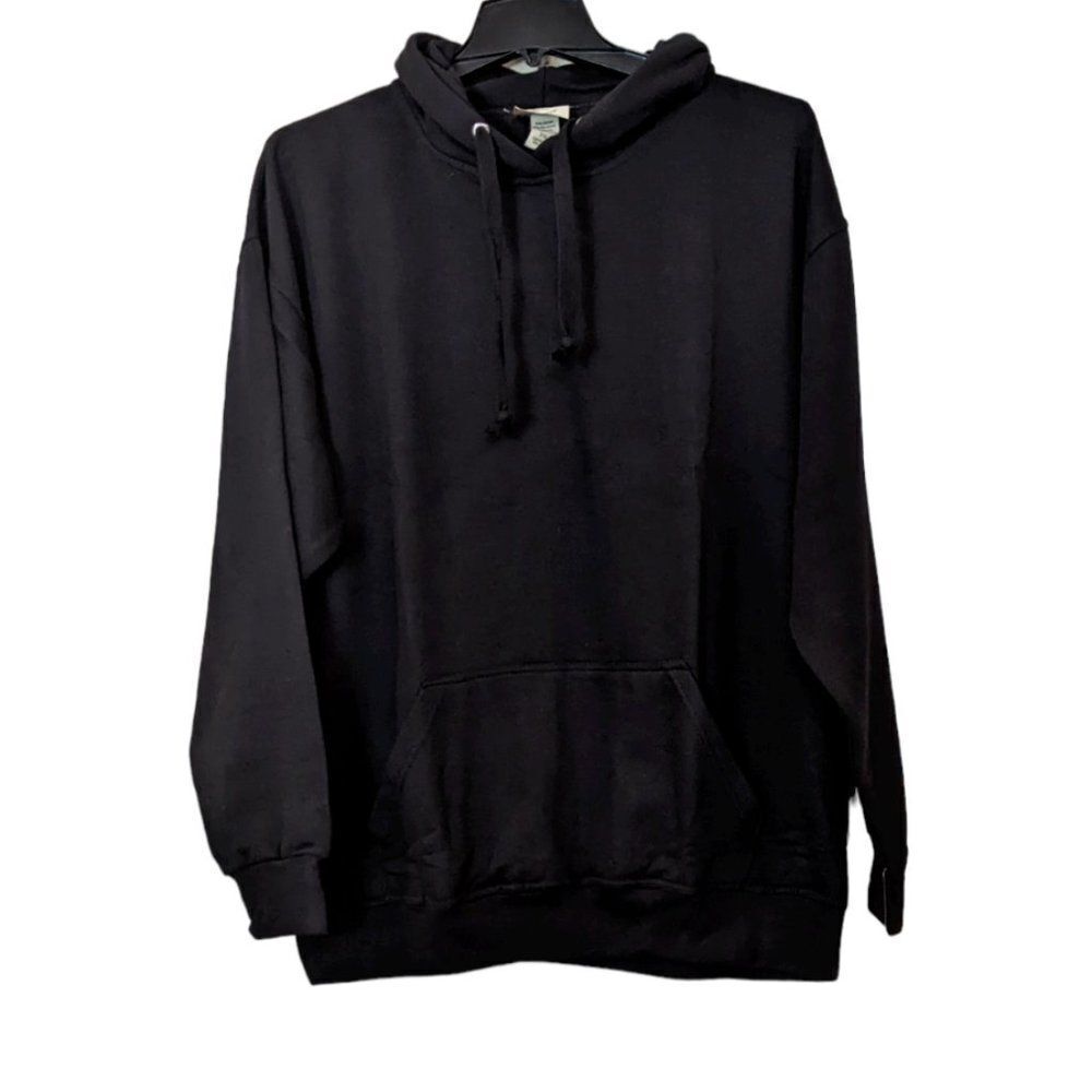 Jon Lauren Apparel Mens Size 2XL Black Front Pockets Long Sleeve Pullover Hoodie